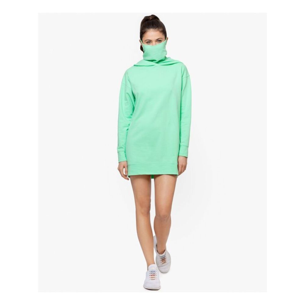 BAM BY BETSY & ADAM Womens Green Long Sleeve Crew Neck Short Tunic Dress M